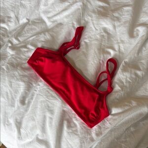 Vibrant Red Strappy Bikini Top